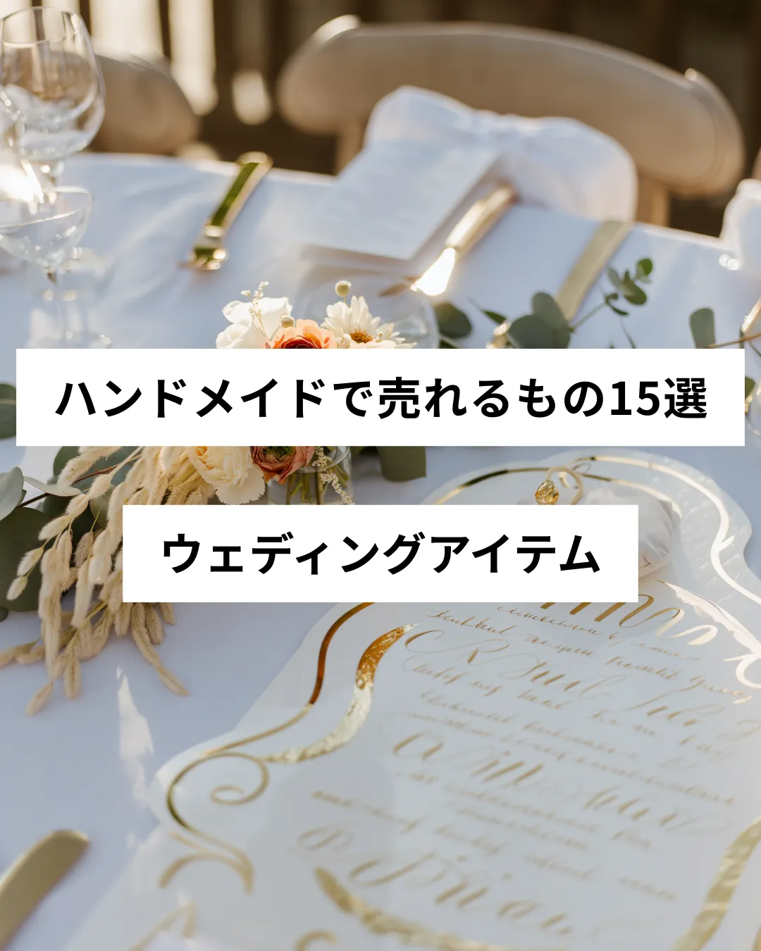 ハンドメイドで売れるウェディングアイテムの作品例